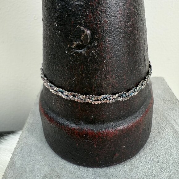 Sterling Silver Milor Italy Braided Chain Bracelet 7.25" 925 - Picture 4 of 5